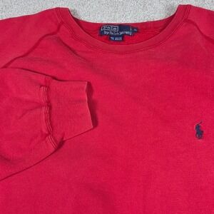 Polo Ralph Lauren Pullover Sweatshirt Mens X-Large Red Long Sleeve Crew Neck